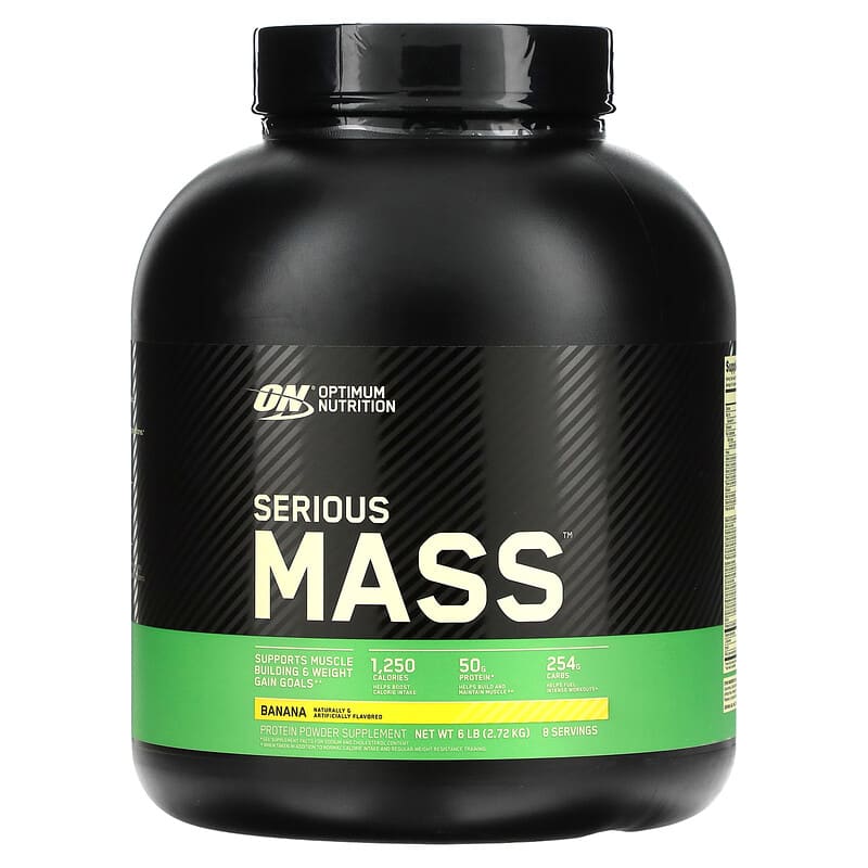Optimum Nutrition Serious Mass Protein Powder Supplement Banana 6 lb (2.72 kg) 1 Optimum Nutrition Serious Mass Protein Powder Supplement Banana 6 lb (2.72 kg) 748927028867