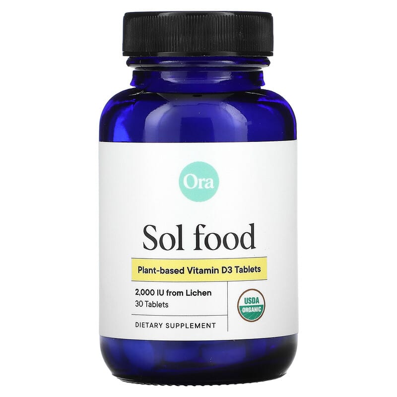 Ora Sol Food Vegan Vitamin D3 Supplement 2,000 IU 30 Organic viên 1 Ora Sol Food Plant-Based Vitamin D3 2.000 IU 30 Tablets 856720007092