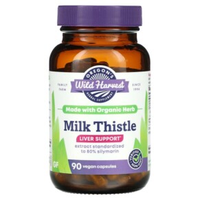 Oregons Wild Harvest Milk Thistle 90 Vegan Capsules 706195000190