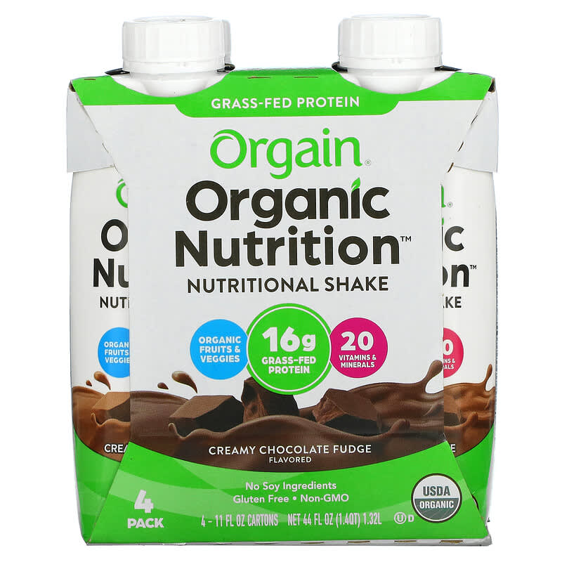 Orgain Organic Nutrition Nutritional Shake Creamy Chocolate Fudge 4 Pack 11 fl oz Each 1 Orgain Organic Nutrition Nutritional Shake Creamy Chocolate Fudge 4 Pack 11 fl oz Each 860547000051