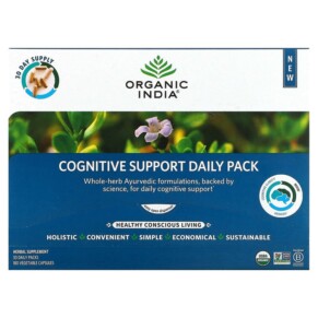 Organic India Cognitive Support Daily Pack 30 Daily Packs 180 Vegetable Capsules 850021635206