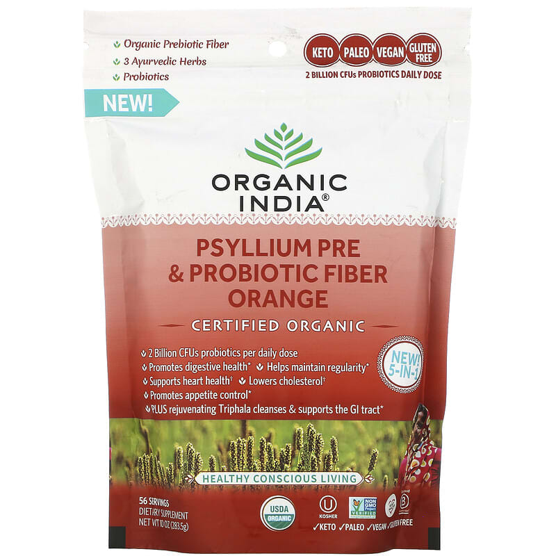 Organic India Psyllium Pre & Probiotic Fiber Orange 10 oz (283.5 g) 1 Organic India Psyllium Pre & Probiotic Fiber Orange 10 oz (283.5 g) 801541517275