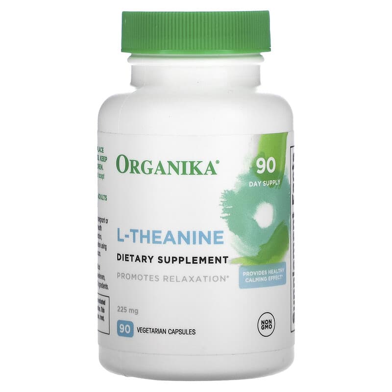 Organika L-Theanine 225 mg 90 Vegetarian Capsules 1 Organika L-Theanine 225 mg 90 Vegetarian Capsules 620365250584