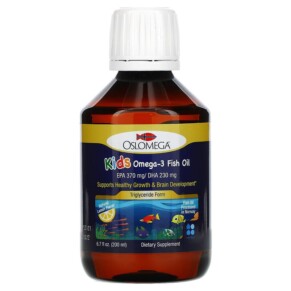 Oslomega Norwegian Kids Omega-3 Fish Oil Natural Lemon Flavor 6.7 fl oz (200 ml) 898220013883
