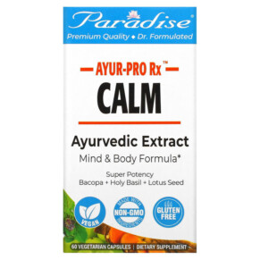 Paradise Herbs AYUR-Pro Rx Calm 60 Vegetarian Capsules 601944778774