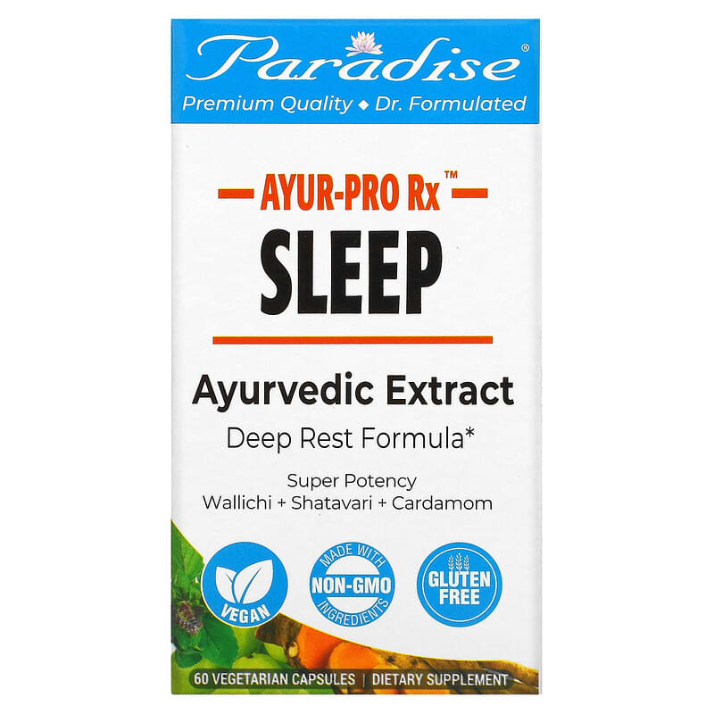 Paradise Herbs AYUR-Pro Rx Sleep 60 viên 1 Paradise Herbs AYUR-Pro Rx Sleep 60 Vegetarian Capsules 601944778811