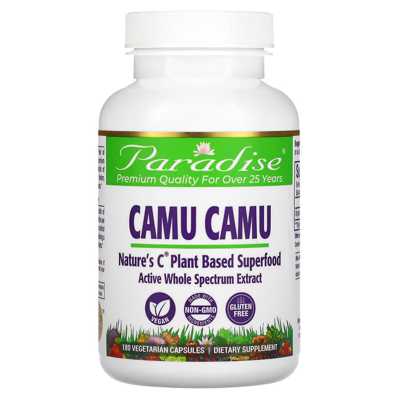 Paradise Herbs Camu Camu 180 viên 1 Paradise Herbs Camu Camu 180 Vegetarian Capsules 601944778873