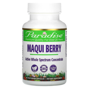 Paradise Herbs Maqui Berry 60 Vegetarian Capsules 601944778088