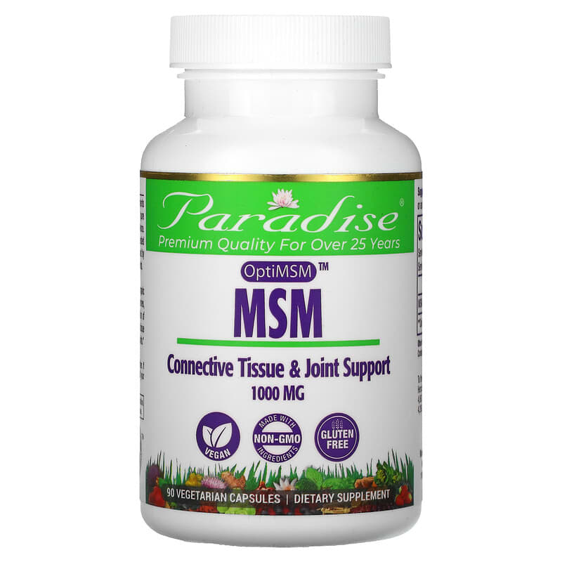 Paradise Herbs MSM 1.000 mg 90 Vegetarian Capsules 1 Paradise Herbs MSM 1.000 mg 90 Vegetarian Capsules 601944777500