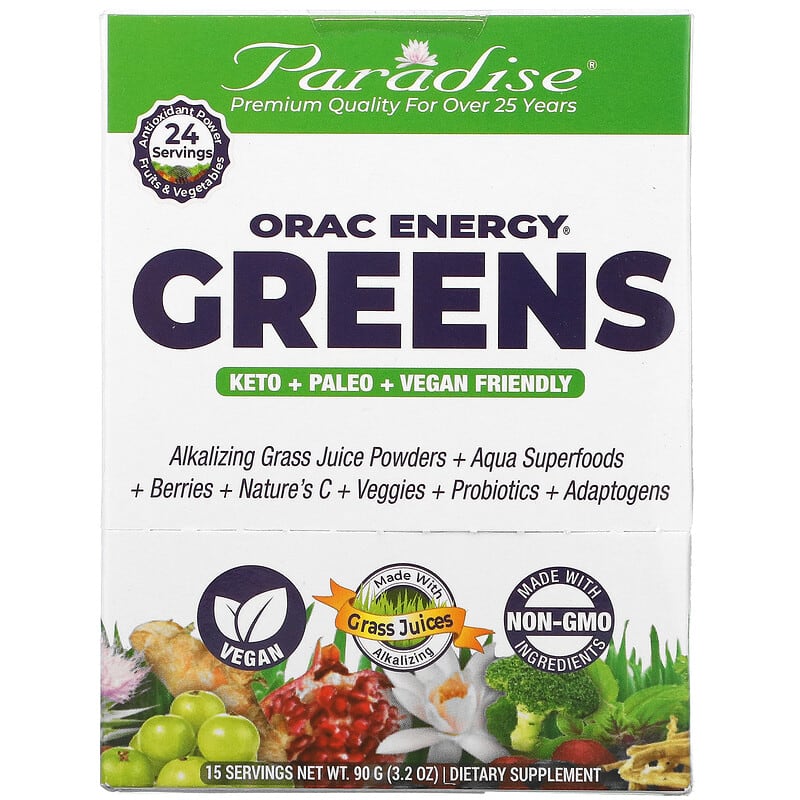 Paradise Herbs ORAC Energy Greens 15 Packets 6 g Each 1 Paradise Herbs ORAC Energy Greens 15 Packets 6 g Each 601944777791