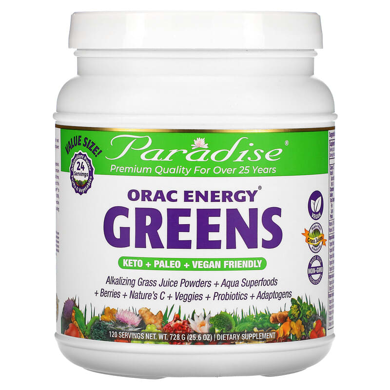 Paradise Herbs ORAC Energy Greens 25.6 oz (728 g) 1 Paradise Herbs ORAC Energy Greens 25.6 oz (728 g) 601944778859