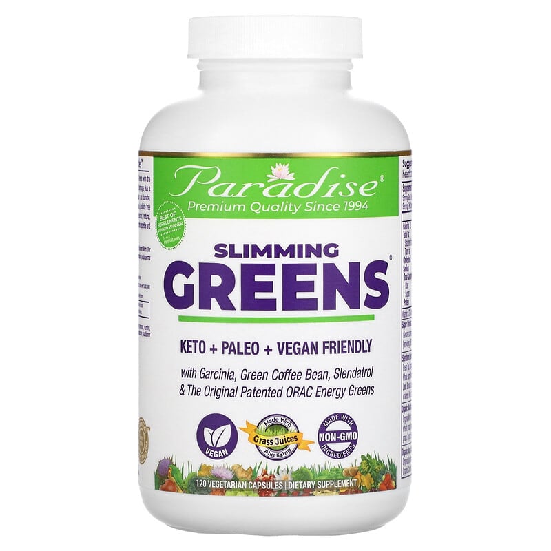 Paradise Herbs Slimming Greens 120 Vegetarian Capsules 1 Paradise Herbs Slimming Greens 120 Vegetarian Capsules 601944778743