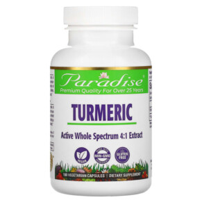 Paradise Herbs Turmeric 180 Vegetarian Capsules 601944778866