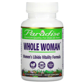 Paradise Herbs Whole Woman Women's Libido Vitality Formula 60 Vegetarian Capsules 601944777067