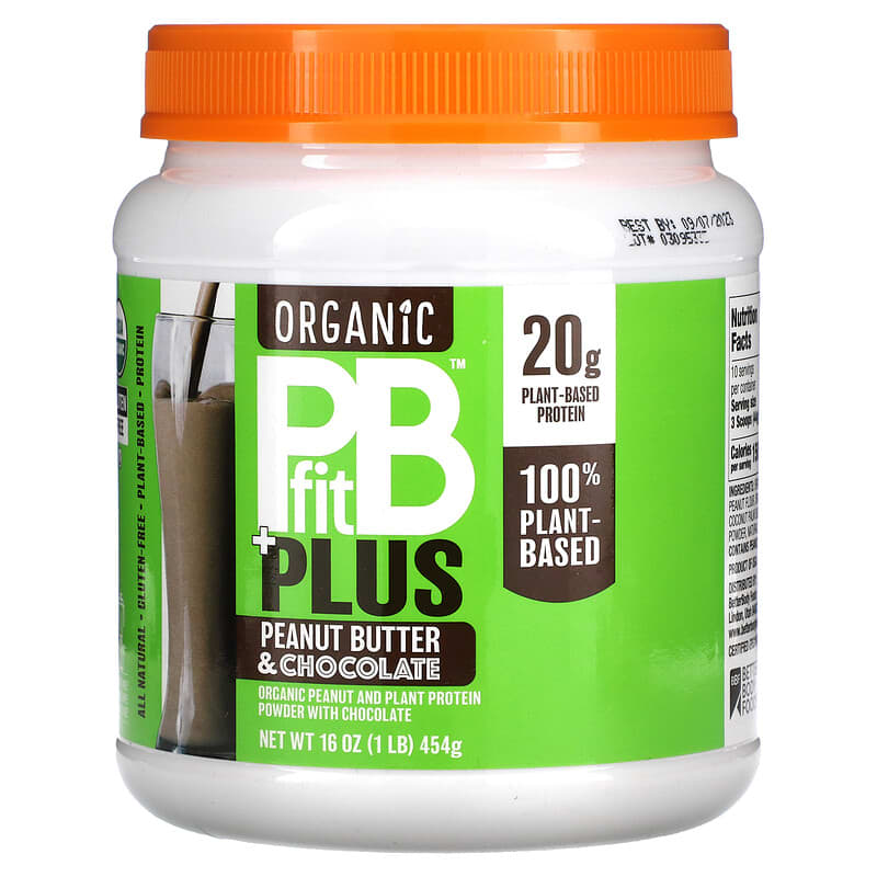 PBfit Organic PB Fit Plus Peanut Butter & Chocolate 1 lb (454 g) 1 PBfit Organic PB Fit Plus Peanut Butter & Chocolate 1 lb (454 g) 856260006593