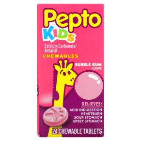 Pepto Bismol Kids Pepto Chewables Bubble Gum 24 Chewable Tablets 301490039663