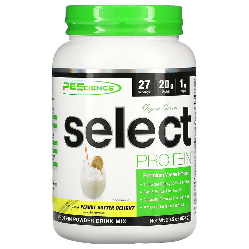 PEScience Vegan Series Select Protein Peanut Butter Delight 29.5 oz (837 g) 1 PEScience Vegan Series Select Protein Peanut Butter Delight 29.5 oz (837 g) 040232426520