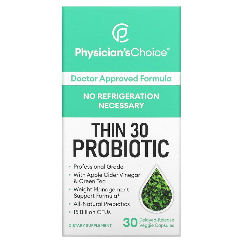 Physician's Choice Thin 30 Probiotic 15 Billion 30 Delayed-Release Veggie Capsules 1 Physician's Choice Thin 30 Probiotic 15 Billion 30 Delayed-Release Veggie Capsules 854226008186