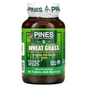 Pines International Wheat Grass 500 mg 250 Tablets 043952000025