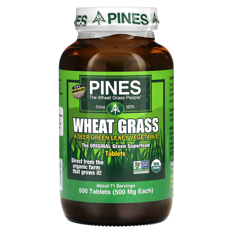 Pines International Wheat Grass 500 mg 500 viên 1 Pines International Wheat Grass 500 mg 500 Tablets 043952000032