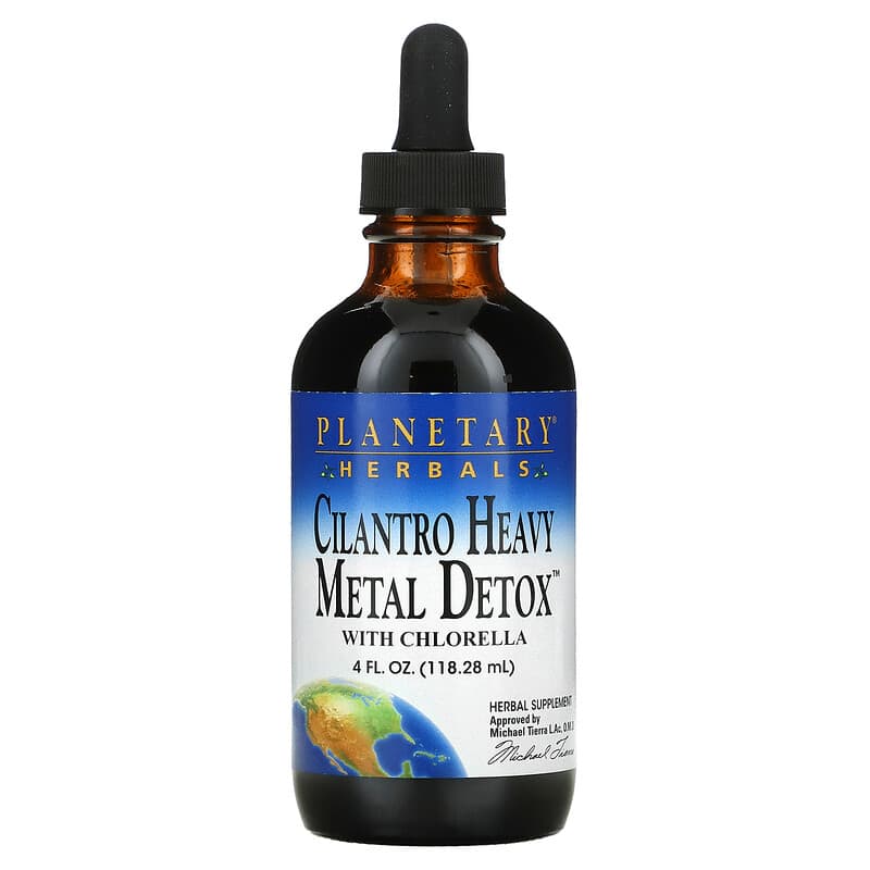 Planetary Herbals Cilantro Heavy Metal Detox with Chlorella 4 fl oz (118.28 ml) 1 Planetary Herbals Cilantro Heavy Metal Detox with Chlorella 4 fl oz (118.28 ml) 021078106586