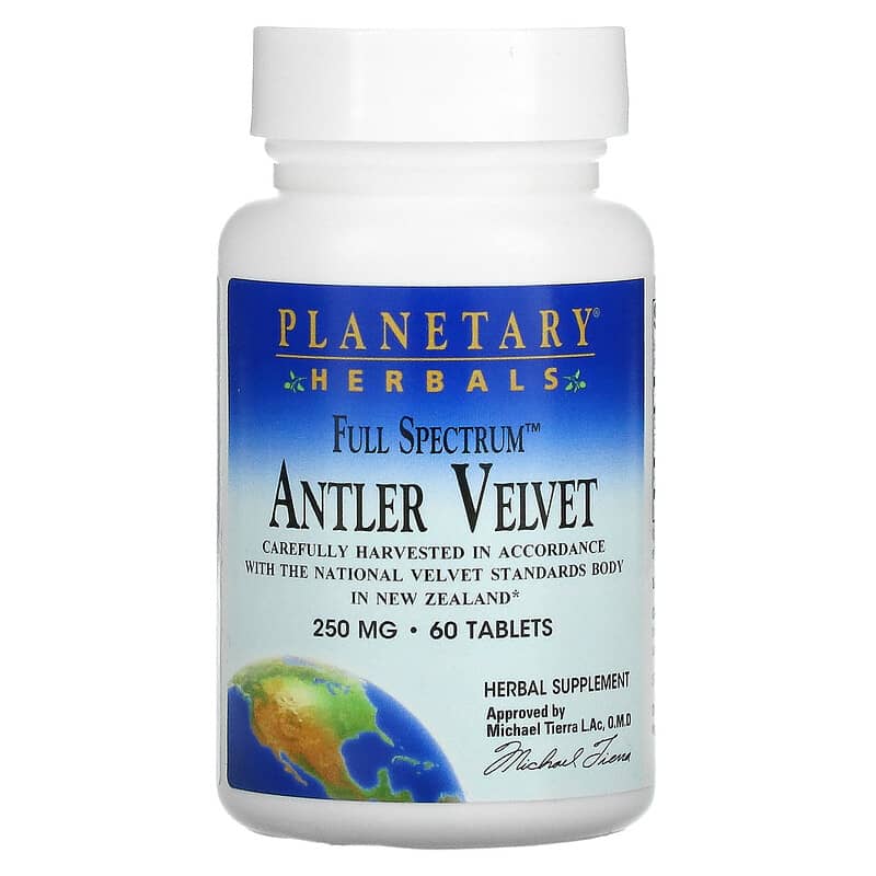 Planetary Herbals Full Spectrum Antler Velvet 250 mg 60 viên 1 Planetary Herbals Full Spectrum Antler Velvet 250 mg 60 Tablets 021078104544