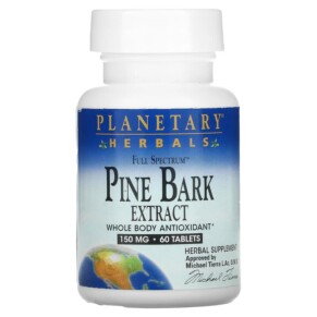 Planetary Herbals Full Spectrum Pine Bark Extract 150 mg 60 Tablets 021078105817