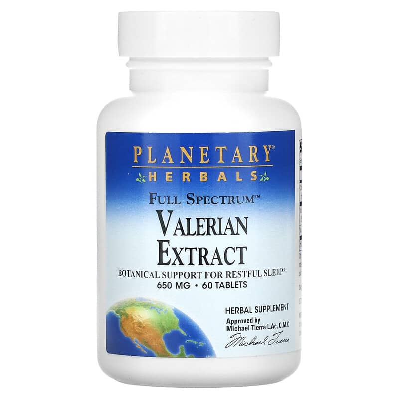 Planetary Herbals Full Spectrum Valerian Extract 650 mg 60 Tablets 1 Planetary Herbals Full Spectrum Valerian Extract 650 mg 60 Tablets 021078104070