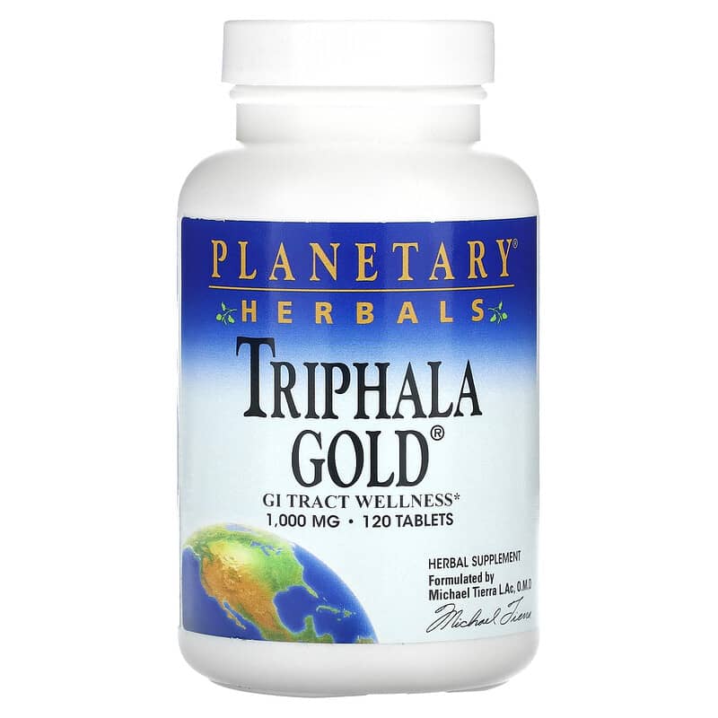 Planetary Herbals Triphala Gold 1.000 mg 120 Tablets 1 Planetary Herbals Triphala Gold 1.000 mg 120 Tablets 021078105114