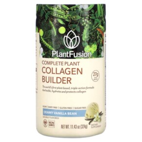 PlantFusion Complete Plant Collagen Builder Creamy Vanilla Bean 11.43 oz (324 g) 890985001303