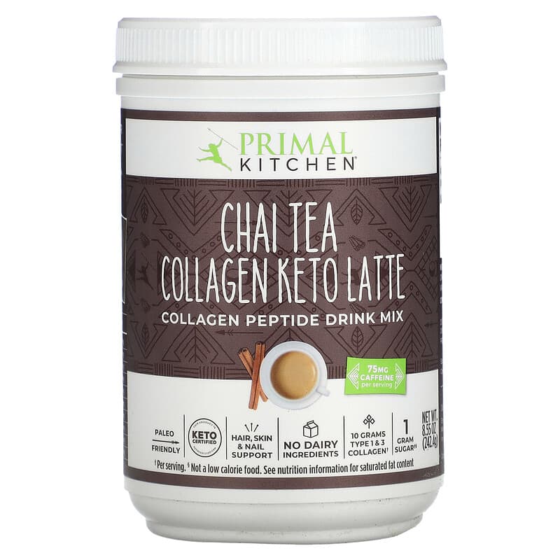 Primal Kitchen Collagen Keto Latte Chai Tea 8.55 oz (242.4 g) 1 Primal Kitchen Collagen Keto Latte Chai Tea 8.55 oz (242.4 g) 850004639290