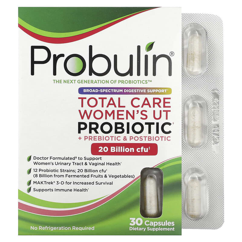 Probulin Total Care Women’s UT Probiotic 20 Billion CFU 30 viên 1 Probulin Total Care Women’s UT Probiotic 20 Billion CFU 30 Capsules 855757003534