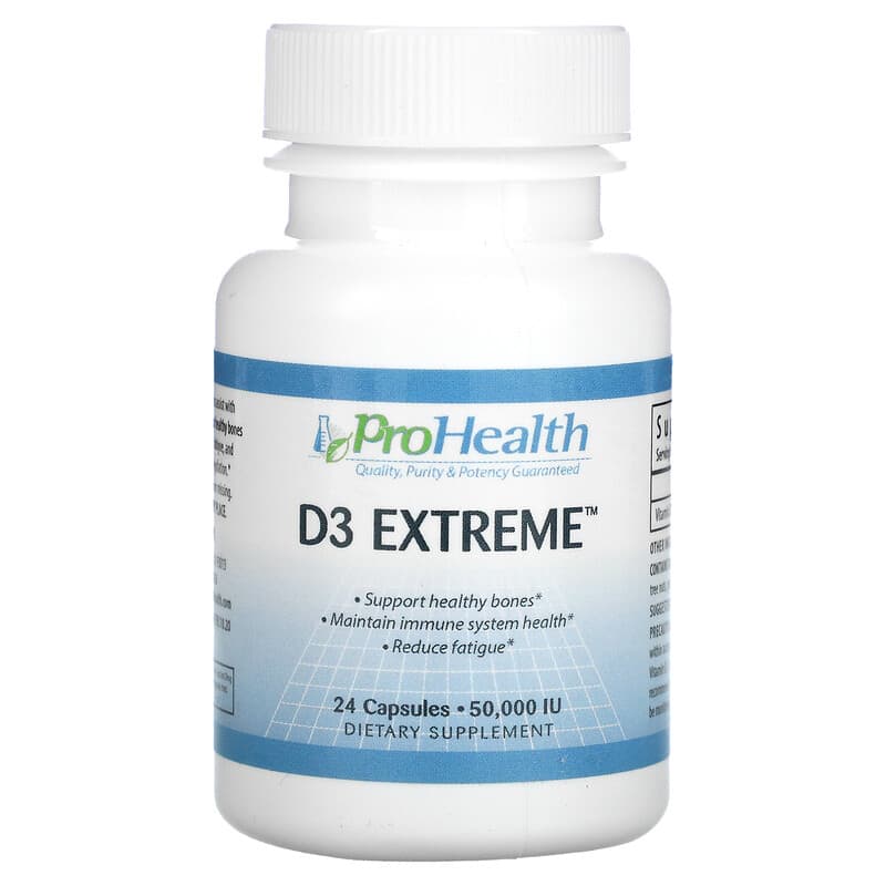 ProHealth Longevity D3 Extreme 50.000 IU 24 Capsules 1 ProHealth Longevity D3 Extreme 50.000 IU 24 Capsules 850023410245