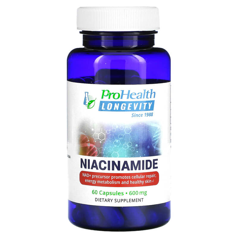 ProHealth Longevity Niacinamide 600 mg 60 Capsules 1 ProHealth Longevity Niacinamide 600 mg 60 Capsules 850023410108