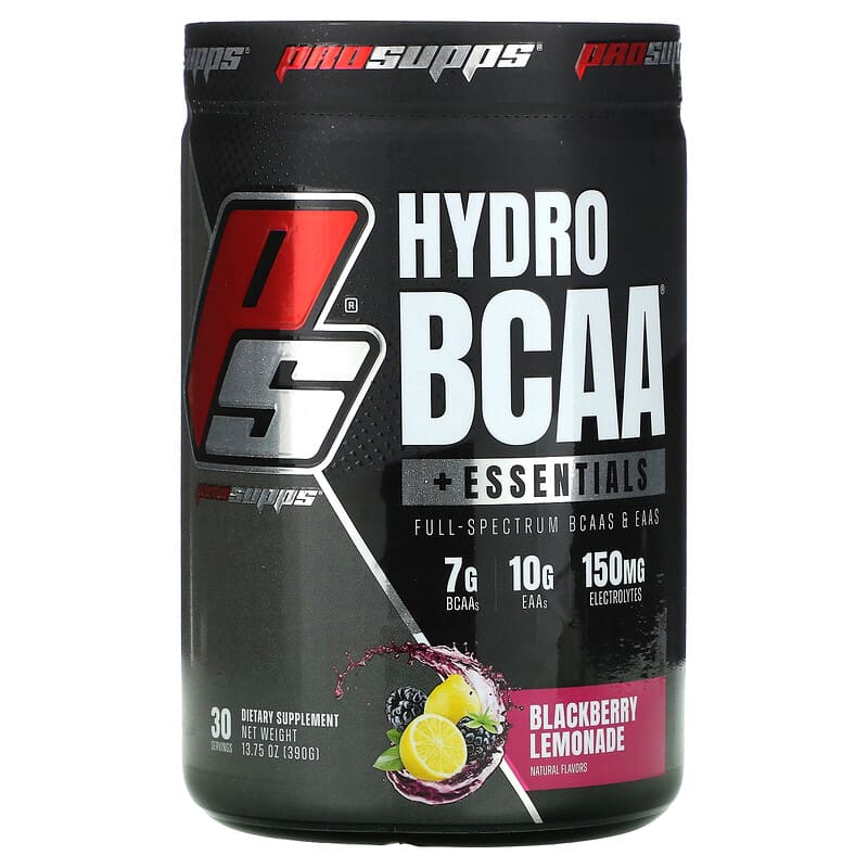 ProSupps Hydro BCAA + Essentials Blackberry Lemonade 13.75 oz (390 g) 1 ProSupps Hydro BCAA + Essentials Blackberry Lemonade 13.75 oz (390 g) 818253026353