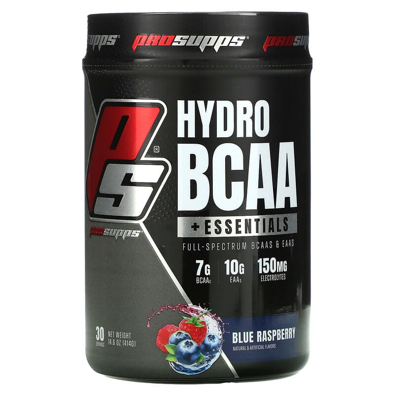 ProSupps Hydro BCAA +Essentials Blue Raspberry 14.6 oz (414 g) 1 ProSupps Hydro BCAA +Essentials Blue Raspberry 14.6 oz (414 g) 810034811080