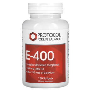 Protocol for Life Balance E-400 268 mg (400 IU) 120 Softgels 707359109063
