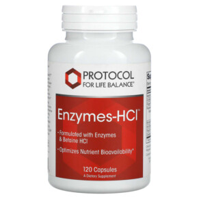 Protocol for Life Balance Enzymes-HCI 120 Capsules 707359129634