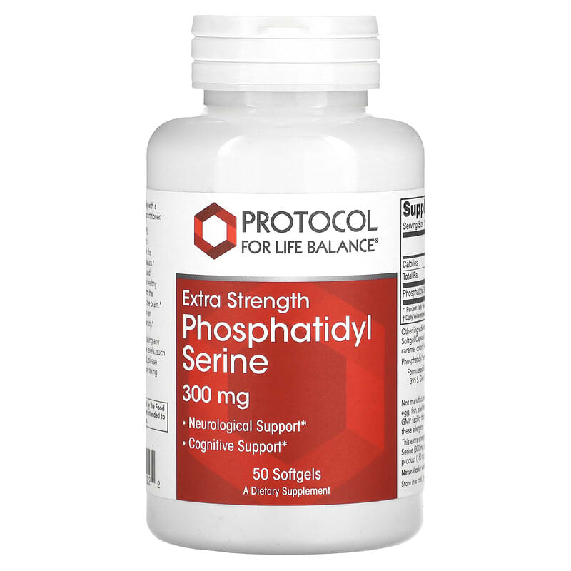 Protocol for Life Balance Extra Strength Phosphatidyl Serine 300 mg 50 Softgels 1 Protocol for Life Balance Extra Strength Phosphatidyl Serine 300 mg 50 Softgels 707359123922