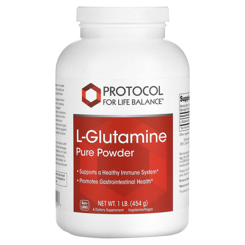 Protocol for Life Balance L-Glutamine Pure Powder 1 lb (454 g) 1 Protocol for Life Balance L-Glutamine Pure Powder 1 lb (454 g) 707359102217