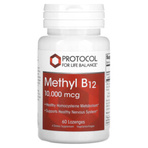 Protocol for Life Balance Methyl B12 10.000 mcg 60 Lozenges 707359104976