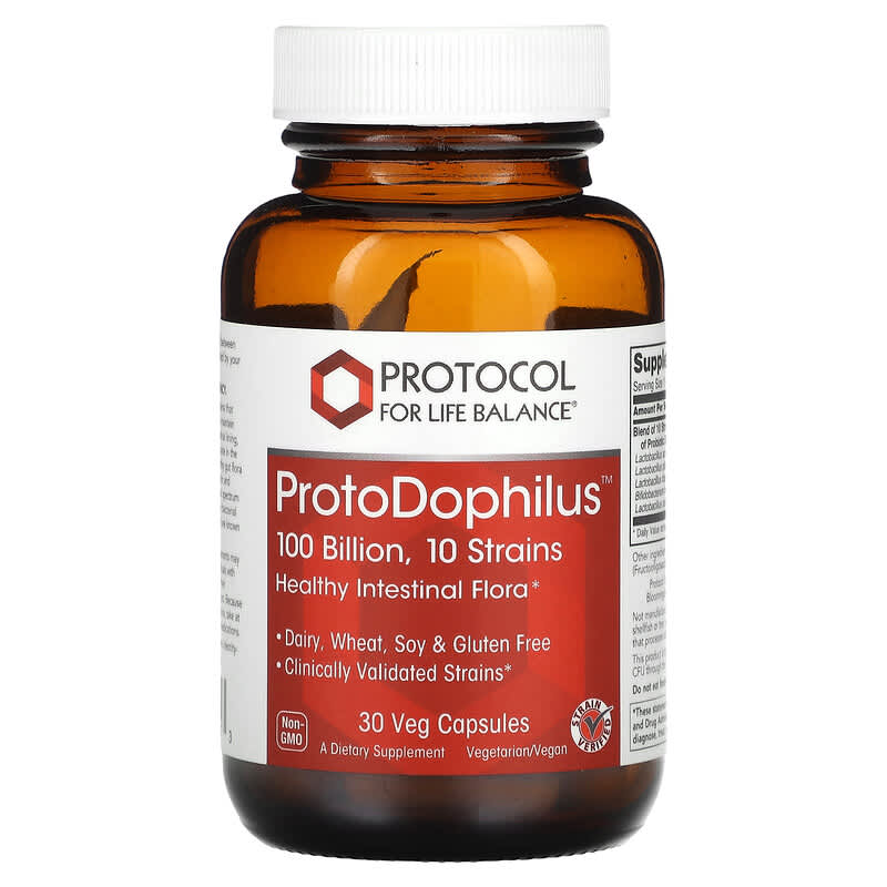 Protocol for Life Balance ProtoDophilus 100 Billion 30 Veg Capsules 1 Protocol for Life Balance ProtoDophilus 100 Billion 30 Veg Capsules 707359129313