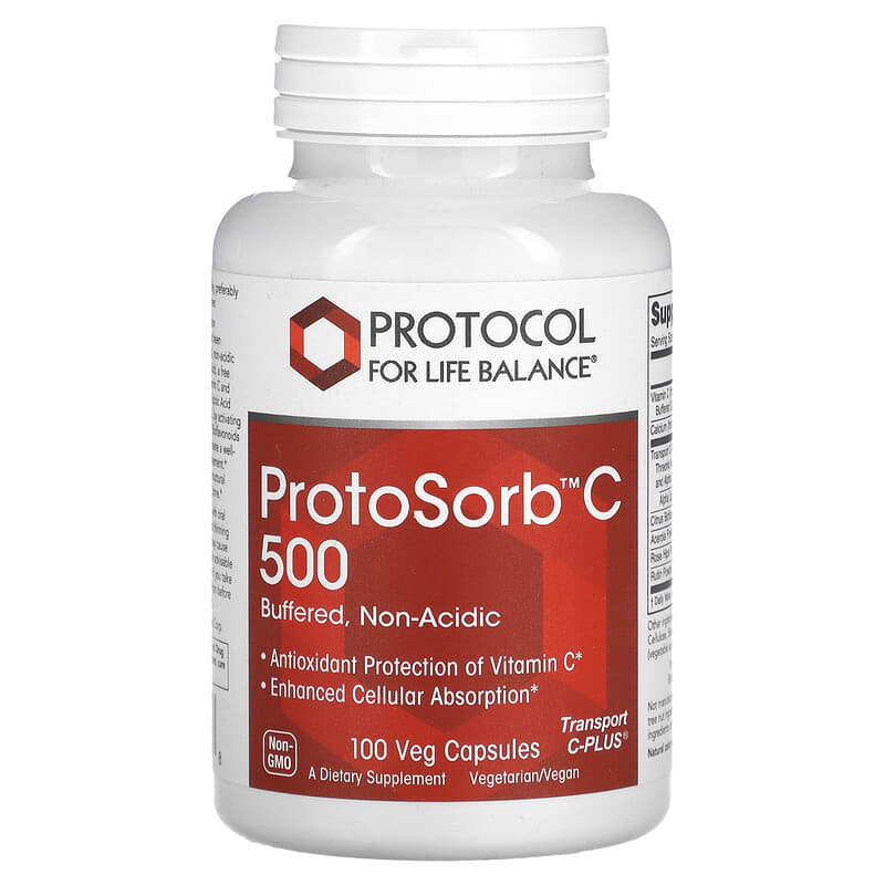 Protocol for Life Balance ProtoSorbC 500 100 Veg Capsules 1 Protocol for Life Balance ProtoSorbC 500 100 Veg Capsules 707359107168