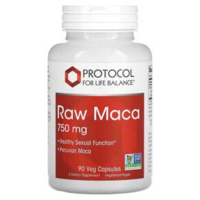 Protocol for Life Balance Raw Maca 750 mg 90 Veg Capsules 707359147775