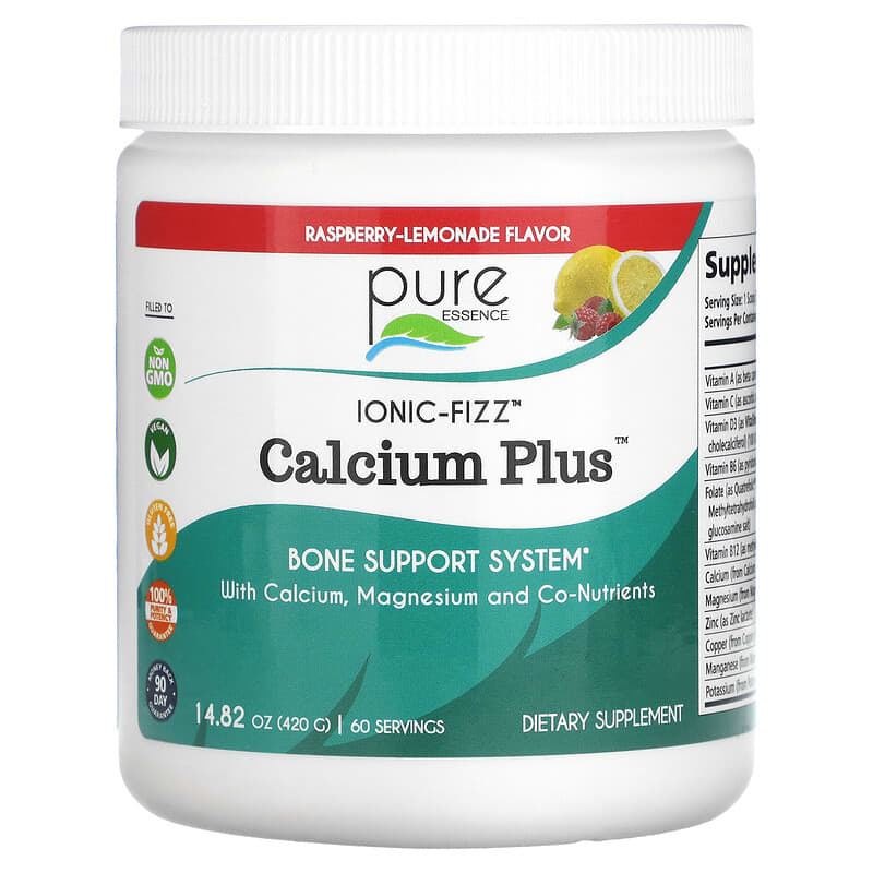 Pure Essence Ionic-Fizz Calcium Plus Raspberry Lemonade 14.82 oz (420 g) 1 Pure Essence Ionic-Fizz Calcium Plus Raspberry Lemonade 14.82 oz (420 g) 659670030024