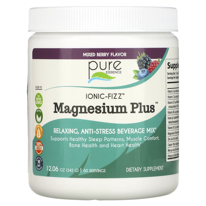 Pure Essence Ionic-Fizz Magnesium Plus Mixed Berry 12.06 oz (342 g) 1 Pure Essence Ionic-Fizz Magnesium Plus Mixed Berry 12.06 oz (342 g) 659670031090