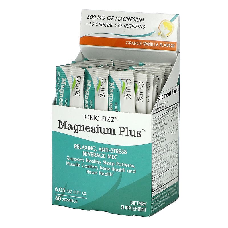 Pure Essence Ionic-Fizz Magnesium Plus Orange-Vanilla 30 Packets 0.2 oz (5.7 g) Each 1 Pure Essence Ionic-Fizz Magnesium Plus Orange-Vanilla 30 Packets 0.2 oz (5.7 g) Each 659670034053