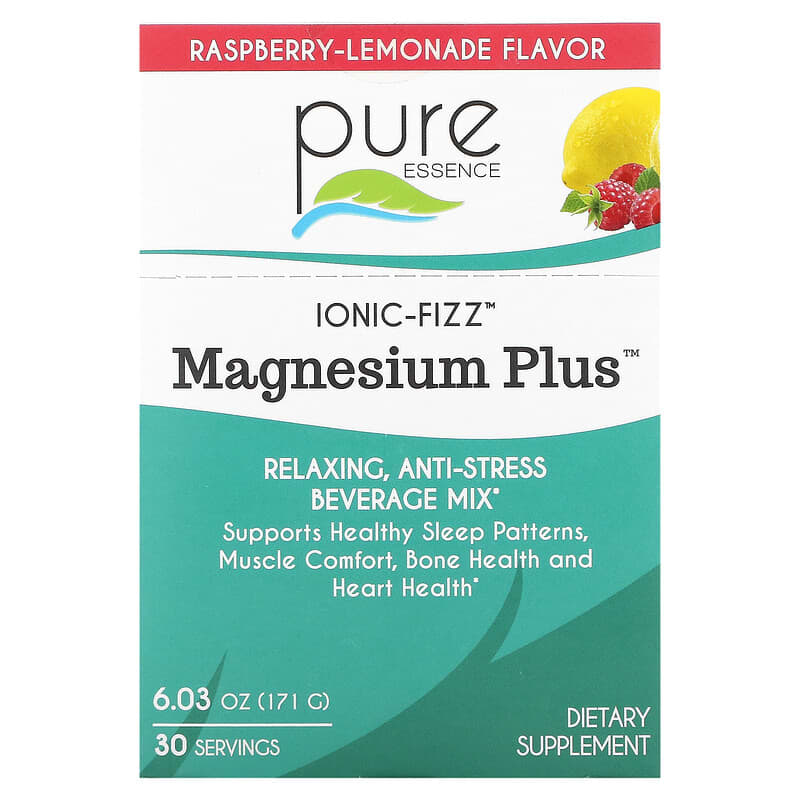 Pure Essence Ionic-Fizz Magnesium Plus Raspberry Lemonade 30 Packets 0.2 oz (5.7 g) Each 1 Pure Essence Ionic-Fizz Magnesium Plus Raspberry Lemonade 30 Packets 0.2 oz (5.7 g) Each 659670031120