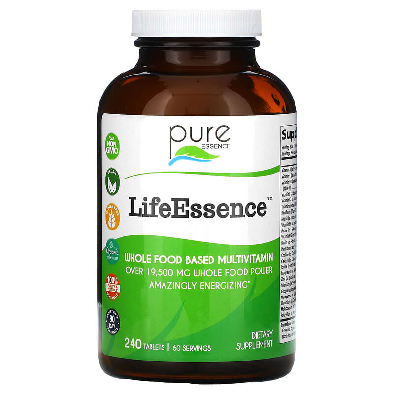 Pure Essence LifeEssence Whole Food Based Multivitamin 240 viên 1 Pure Essence LifeEssence Whole Food Based Multivitamin 240 Tablets 659670010088