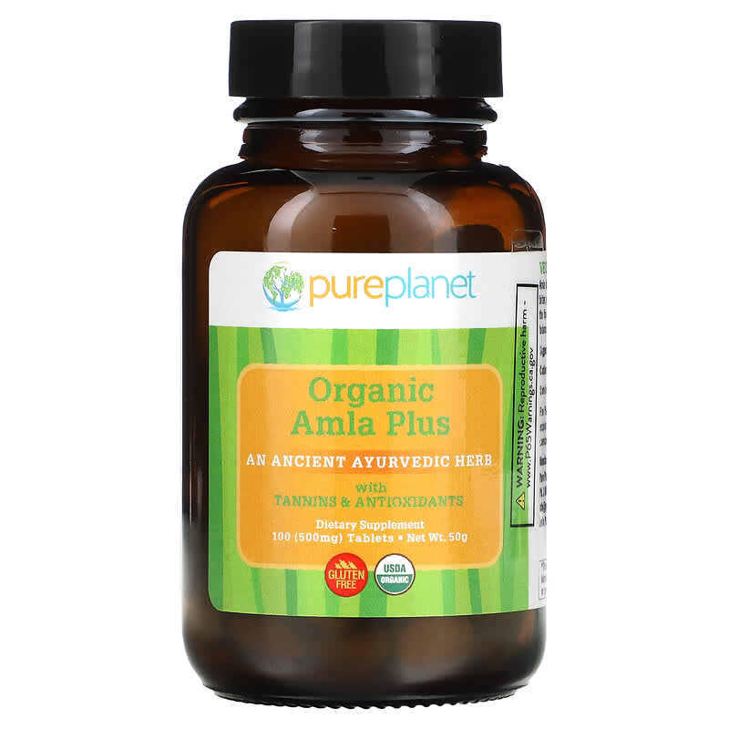 Pure Planet Organic Amla Plus 500 mg 100 viên 1 Pure Planet Organic Amla Plus 500 mg 100 Tablets 091401884009